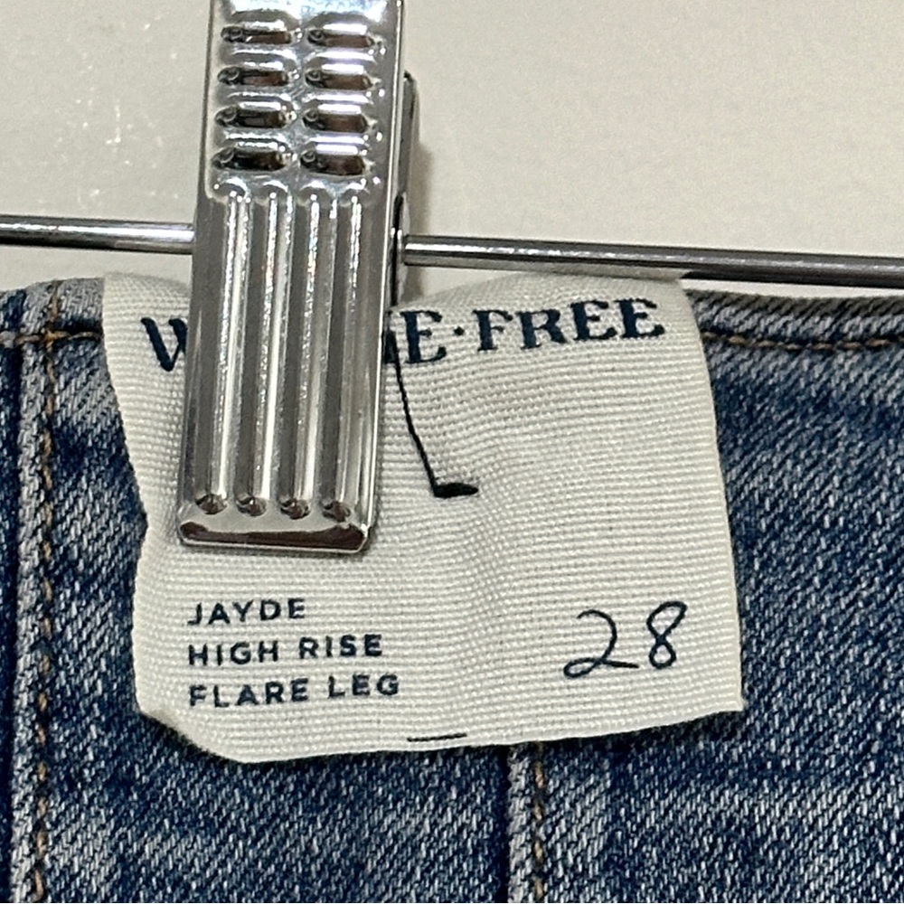FP We The Free Jade High Rise Flare Jeans size 28 - Picture 7 of 12